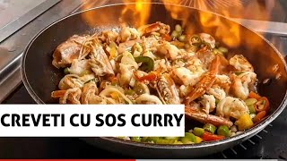 Creveti cu sos curry si legume🍤Retete rapide