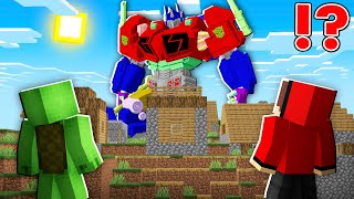 How JJ and Mikey Survive 100 Days Of Attack on OPTIMUS PRIME TITAN in Minecraft? - Maizen