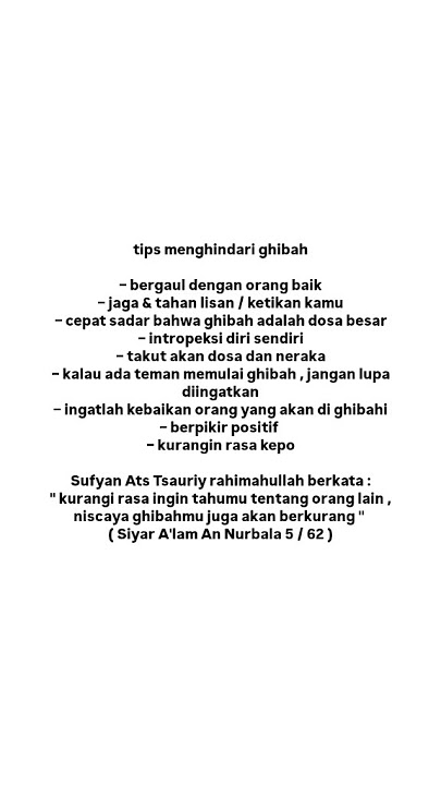 Tips menghindari ghibah #like #tips #tricks