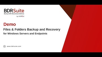 How to Backup and Restore Windows Files & Folders | BDRSuite Demo