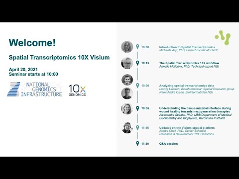 NGI webinar on Spatial Transcriptomics 10X Visium.