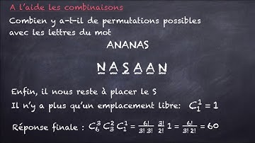 Analyse combinatoire - Anagrammes, permutations et combinaisons