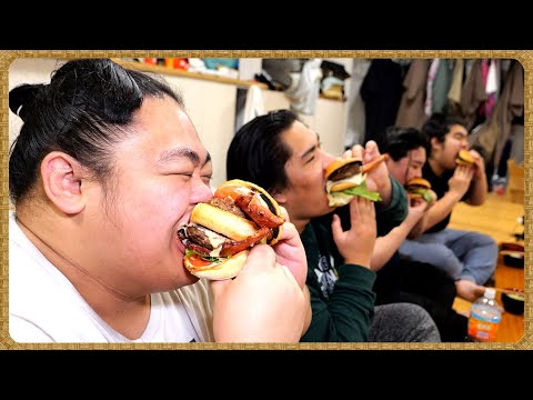 【相撲飯】🍔アレンジチーズバーガー・チキンカツバーガー・BLTバーガー