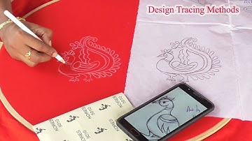 Aari design tracing methods | How to trace aari designs from mobile phone