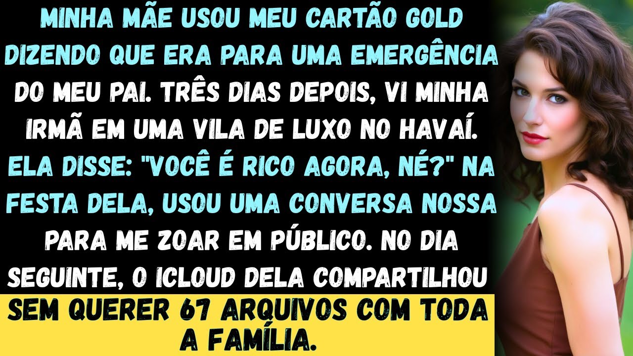 Minha mãe usou meu cartão de crédito dourado para o que ela chamou de “tratamento de emergência...