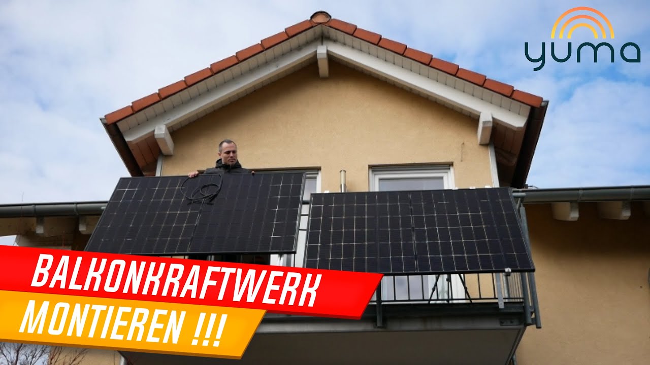 Balkonkraftwerk an Balkongeländer montieren, Yuma Balcony 880+