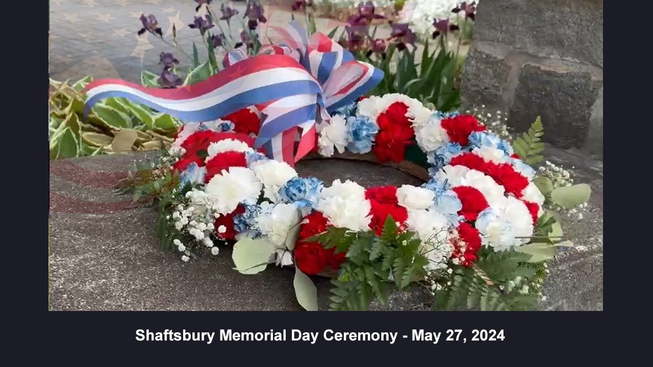 Memorial Day Cole Hall Ceremony Town of Shaftsbury YouTube