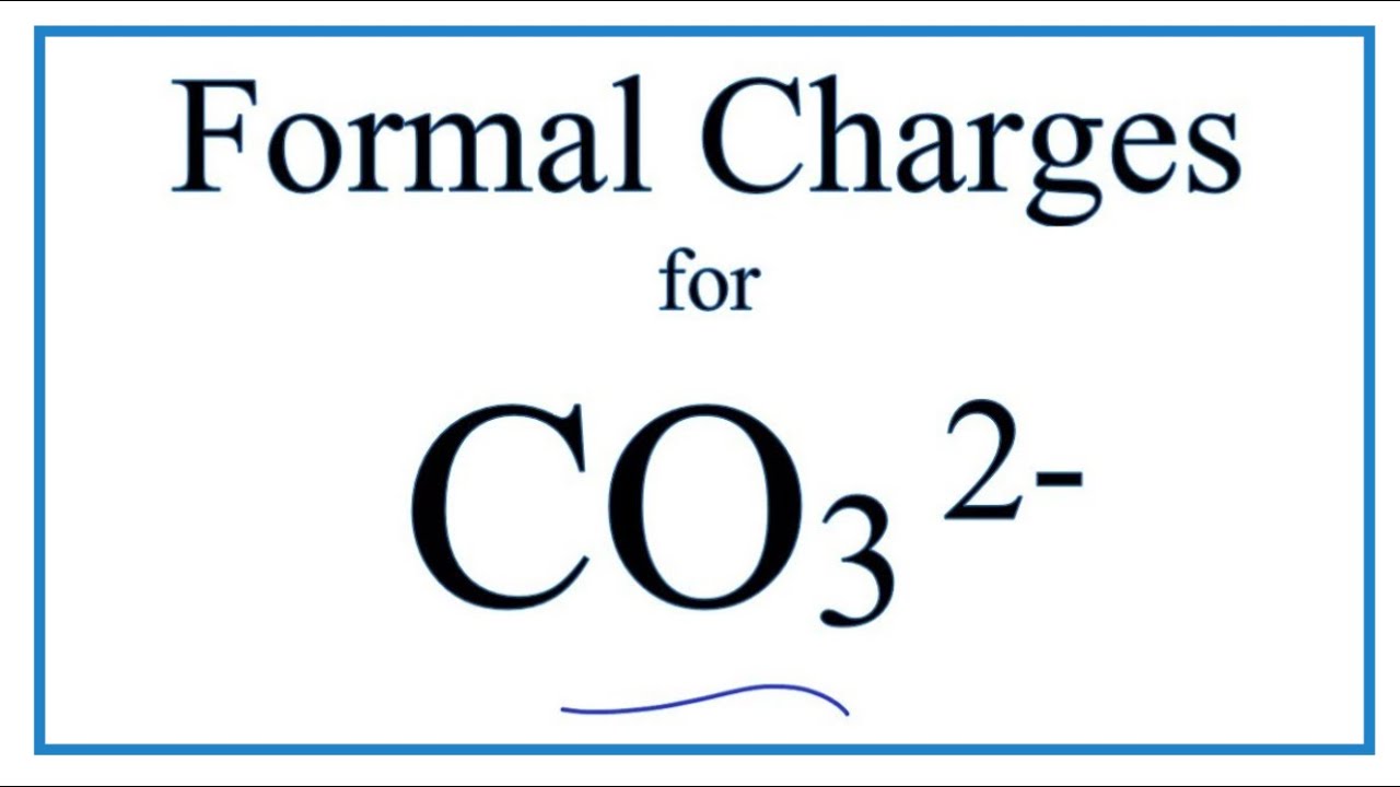 calculate formal charge of co32