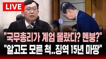 [🔴속보] "국무총리가 계엄 몰랐다? 멘붕탓?" .. "한덕수, 자꾸 거짓말 엄벌 필요" 특검 