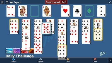 Microsoft Solitaire Collection - FreeCell [Expert] | December 17th 2020: Clear 2 Sevens from the...