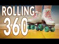 Rolling 360 on roller skates  3 ways to turn from forwards to backwards and back again