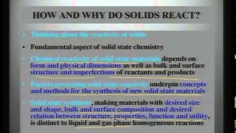 Mod-01 Lec-09 Preparative routes: Coventional Solid State Technique
