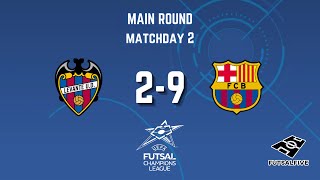 UEFA Futsal Champions League - Main Round - Group 3 - Day 2: Levante UD FS 2-9 FC Barcelona Futsal