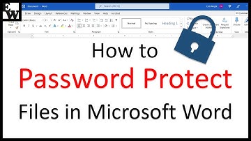 How to Password Protect Files in Microsoft Word