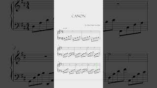 Canon In D Piano Sheet Music #shorts #pianocover #piano #sheetmusic #shorts #short #tiktok #fyp