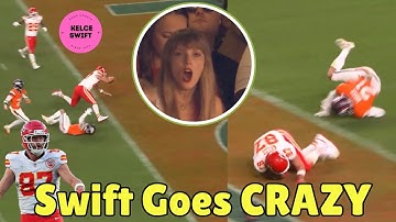 OMG! Taylor Swift Goes CRAZY after Travis Kelce BREAKS Chiefs Record on TOUCHDOWN vs Broncos