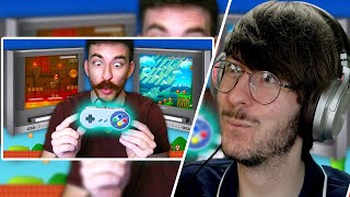 Daxellz Reacts to DougDoug Can you beat two Mario games with ONE controller?