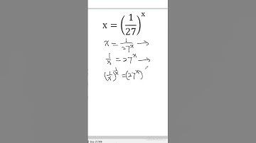 Exponential Equation x=(1/27)^x?