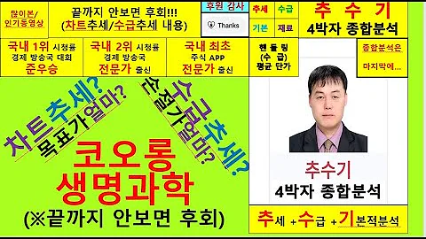 코오롱생명과학(102940)향후주가전망및4박자종합분석 추수기(추수)전문가