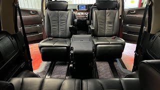 2008-Series 3 Nissan Elgrand Highway-Star, Unblemished black leather, Rear drop down dvd system