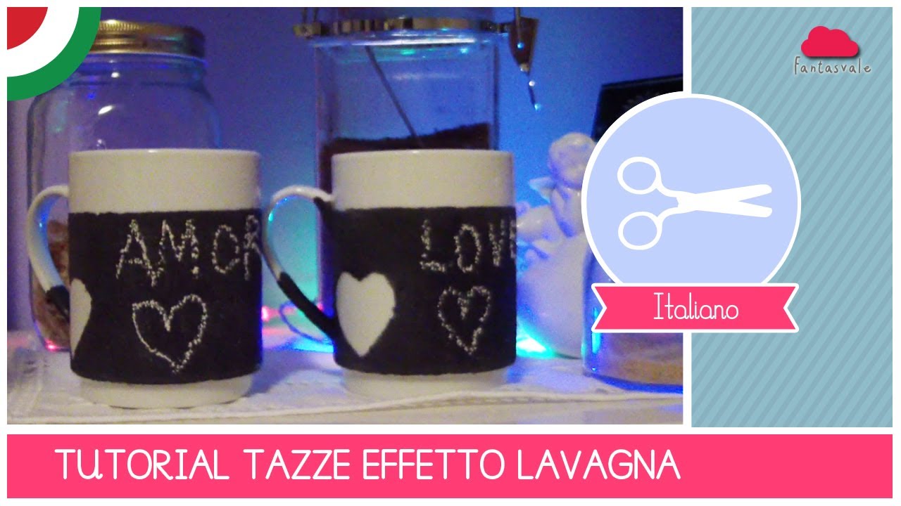 Tutorial come fare delle tazze effetto lavagna idea romantica (san ... Parete lavagna magnetica