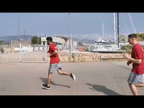 Προπόνηση της ομάδας χάντμπολ ανδρών