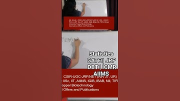 Statistics Lectures | GATE | DBT-JRF | CSIR-NET| AIIMS | ICMR | Other Ph.D. exams