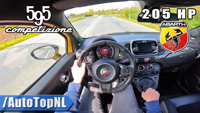 Fiat 500/595 Abarth TOP SPEED DRIVE ON GERMAN AUTOBAHN *Dragy acceleration  0-100/100-200 km/h 