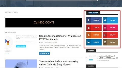 How To link Social Counter Revo Blogger Template