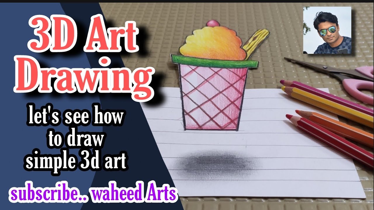 3D art drawing| how to draw 3D Art| tutorial| - YouTube