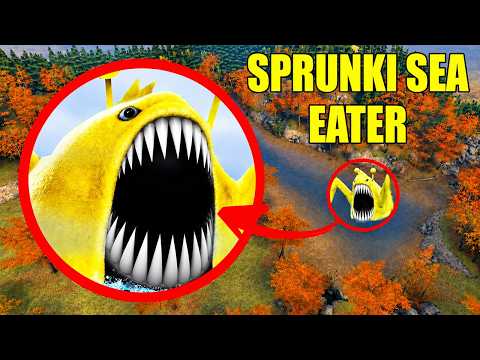 PODEMOS ENFRENTAR todos SEA EATER SPRUNKI (Devorador de Oceanos) como CAÇADORES SCP! - GMOD