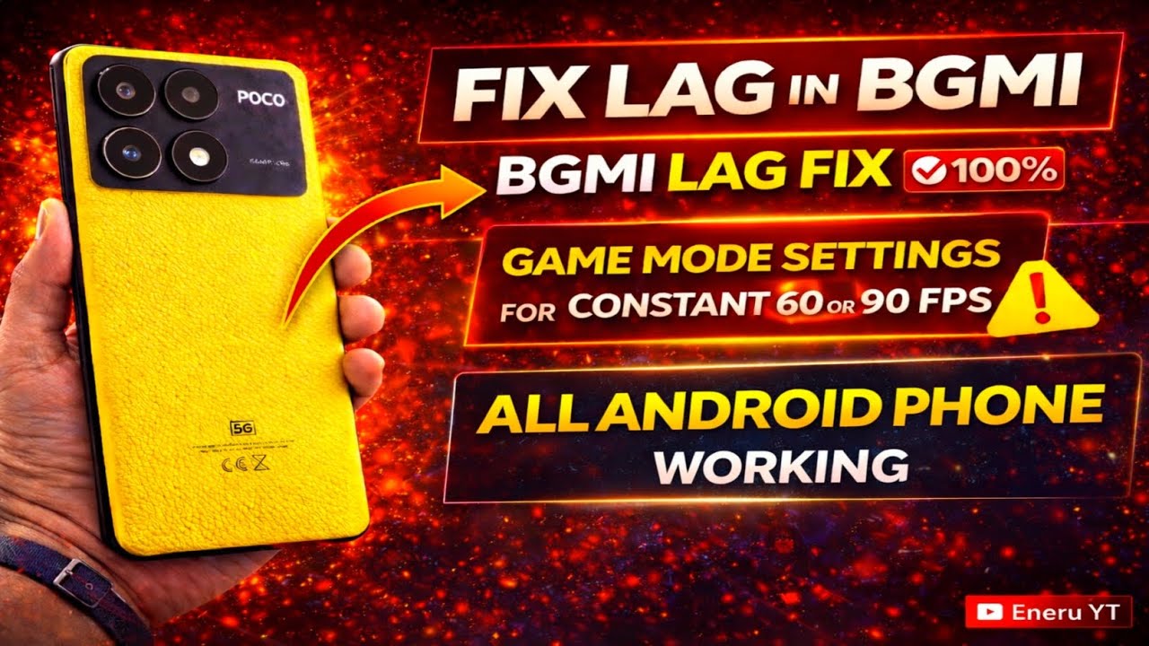 Fix BGMI Lag 100% 😱 | Constant 60/90 FPS Settings | Works on All Android Phones!