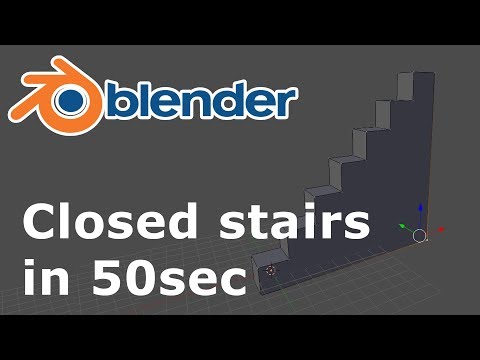 Blender Tutorial: How to make Stairs with closed sides