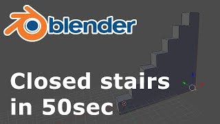 Blender Tutorial: How to make Stairs with closed sides
