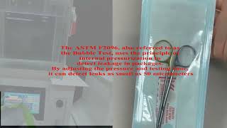 ASTM F2096 Internal Pressurization Bubble Leak Testing System Pressure Leak Test Sterile Barrier