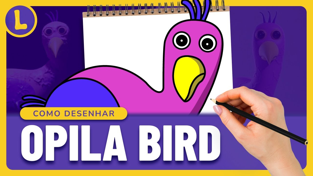 Como Desenhar e Pintar Opila Bird do jogo Garten of Banban 