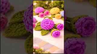 DIY Rose Flower Keychain 🧶✨ #diy #shorts #viral #rose #flowers