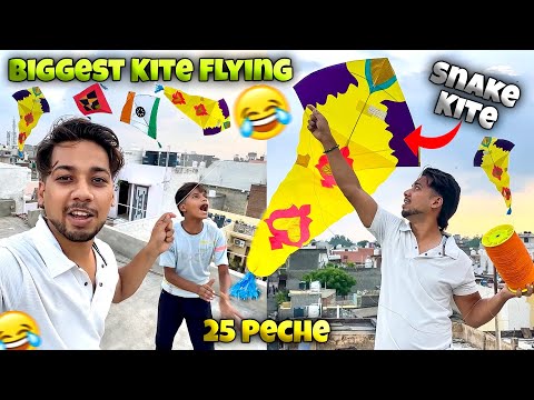 Flying Biggest Amritsar Snake Kite | Kite Flying | Kite fighting | New Manjha Testing | Kite Vlogs