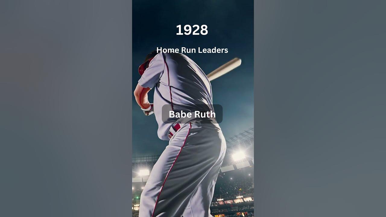 Yearly MLB Home Run Leaders YouTube