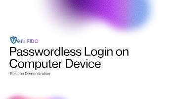 The Passwordless Authentication Experience on PC | Veri FIDO | FIDO2 Passkey Authentication