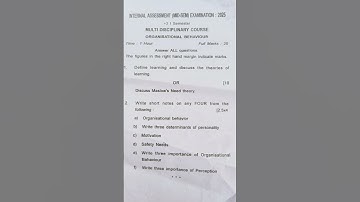 +3 1st Semester Internal Exam 2025  MDC   Question Paper #commmerce #exam #previoupapers