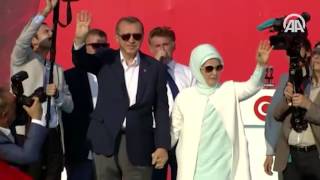 Cumhurbaşkanı Erdoğan Yenikapı'daki \