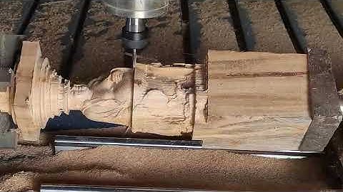 Laughing Buddha Carved with CNC Rotary Axis | Real 4-Axis Wood Carving