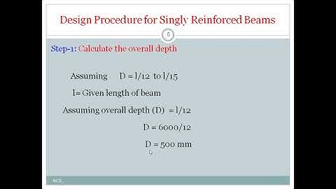 DESIGN OF SINGLY REIN FORCED BEAMS   PART -2