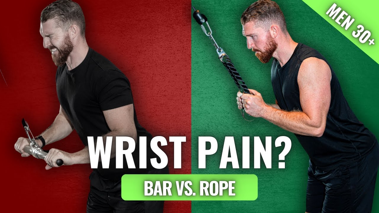 Bars Or Ropes Wrist Pain on Triceps Pushdowns? Rope Vs Bar for Men 30+ - YouTube