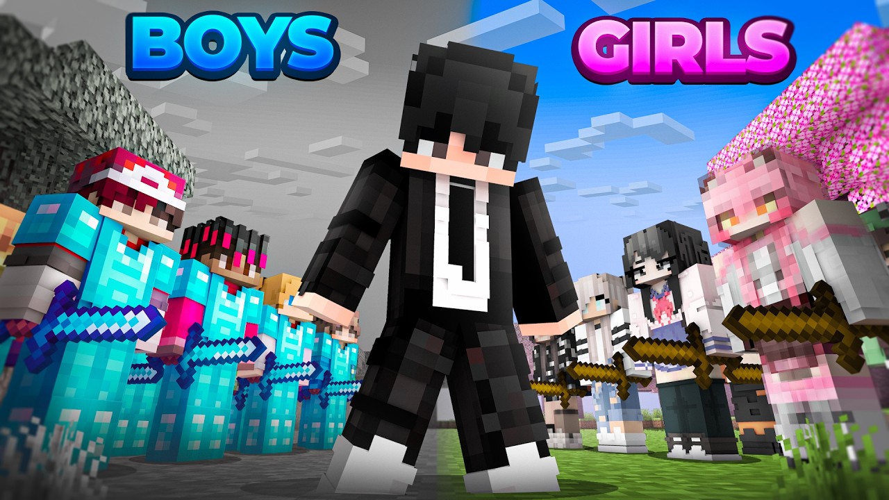 I Found a Hidden GIRL's CITY in BOYS ONLY SMP..!