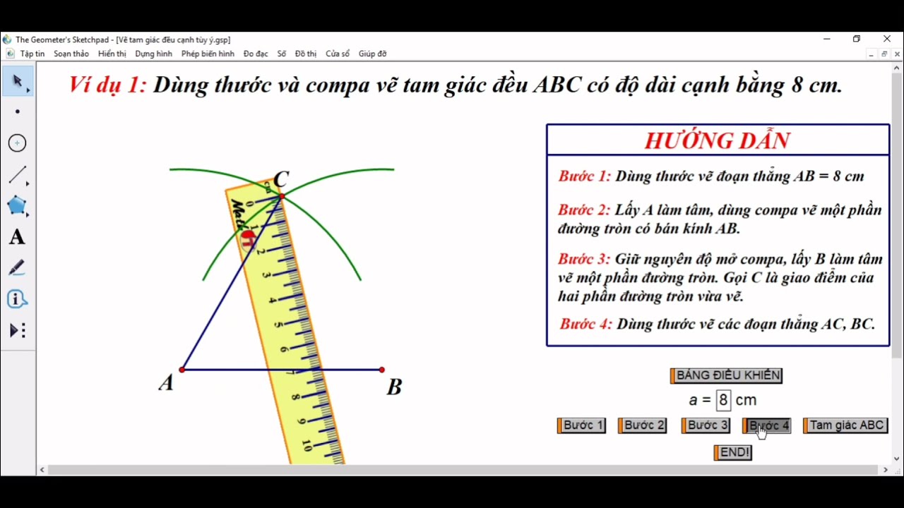 Hướng dẫn vẽ tam giác đều Toán 6 mới mẻ. - YouTube