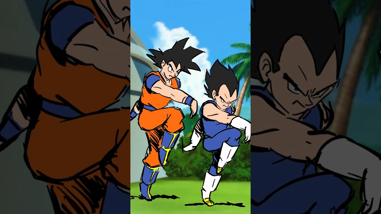 Goku and Vegeta vibing on Poison (as made famous by Bell Biv DeVoe) 