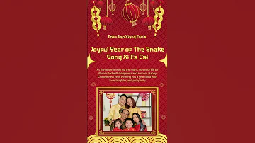 Red Gold Theme Chinese New Year Party Greetings Video 