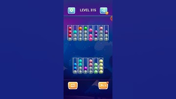 How to complete 315  Level ball sort puzzle color sort Game Latest tricks 2023